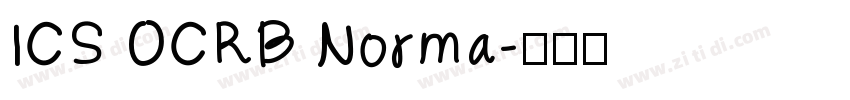 ICS OCRB Norma字体转换